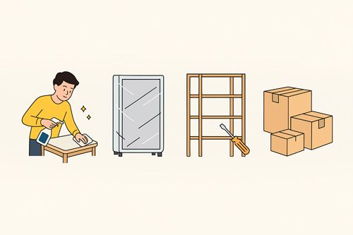 Preparar muebles antes de guardarlos